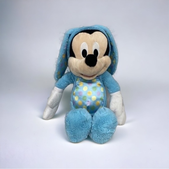 Disney Mickey Mouse Dressed Up As a Bunny Rabbit Plush Easter Stuffed Animal - Picture 1 of 5